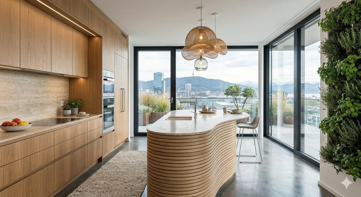 Design Küche mit Aussicht